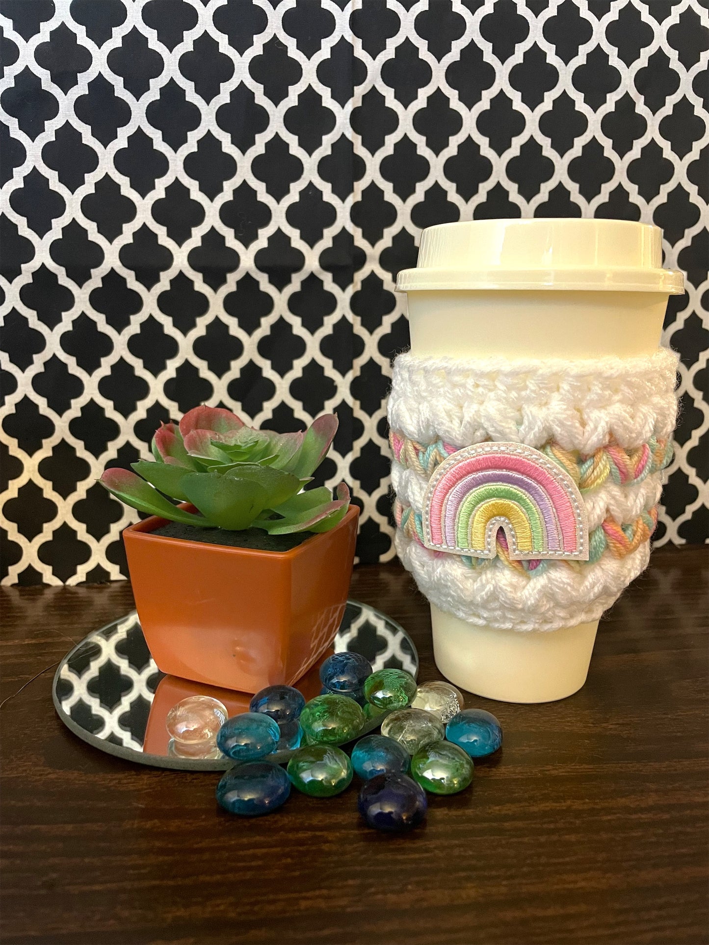 Rainbow Pastels Cup Cozy