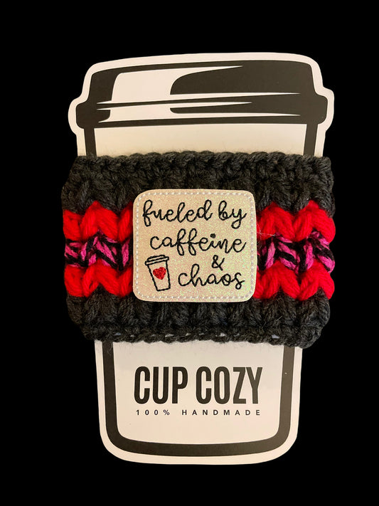 Fueled By Caffeine and Chaos Cup Cozy