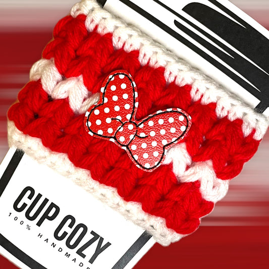 Polka Dot Bow Cup Cozy