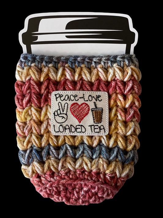 Peace Love Loaded Tea Cold Cup Cozy