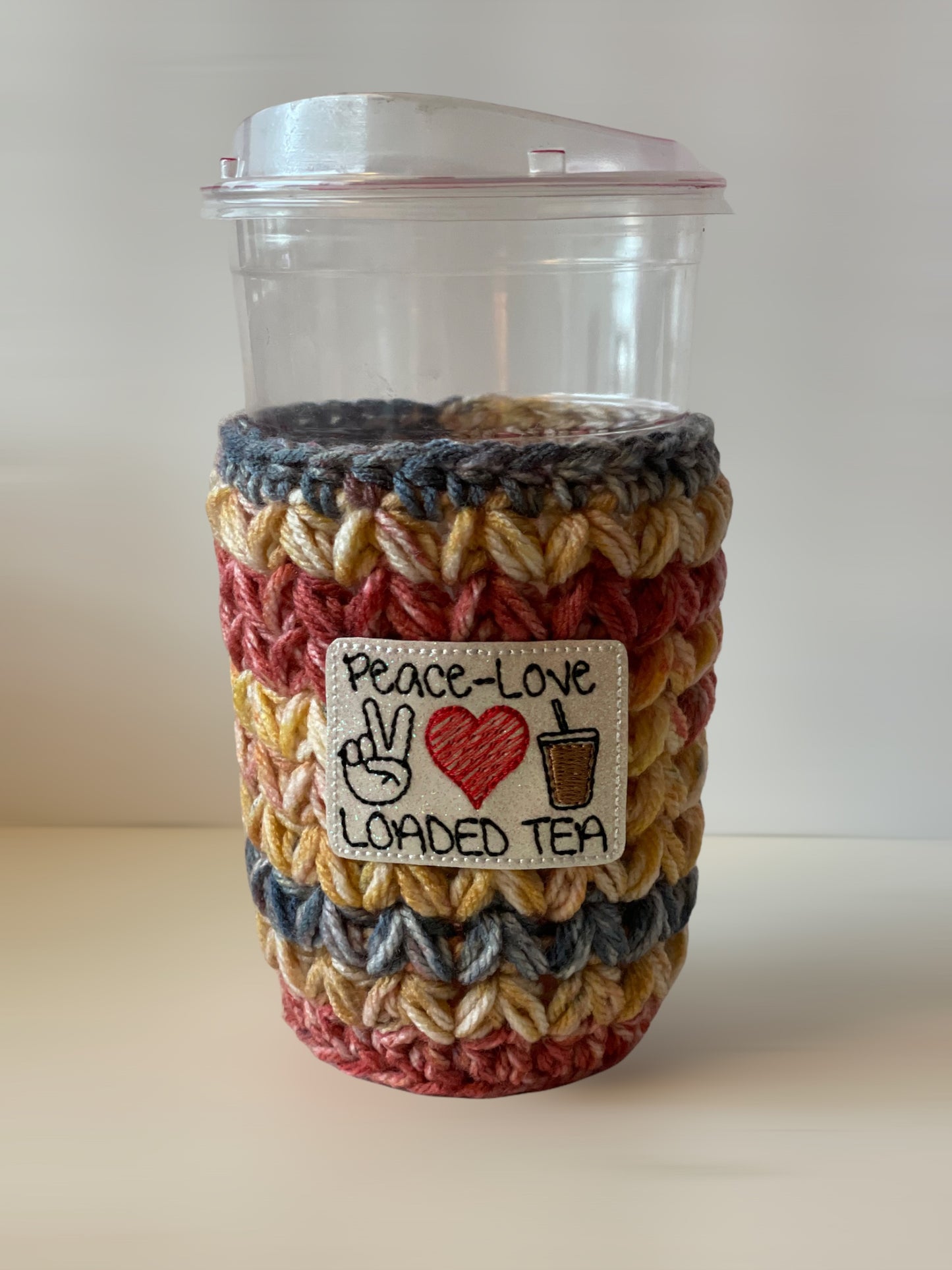 Peace Love Loaded Tea Cold Cup Cozy