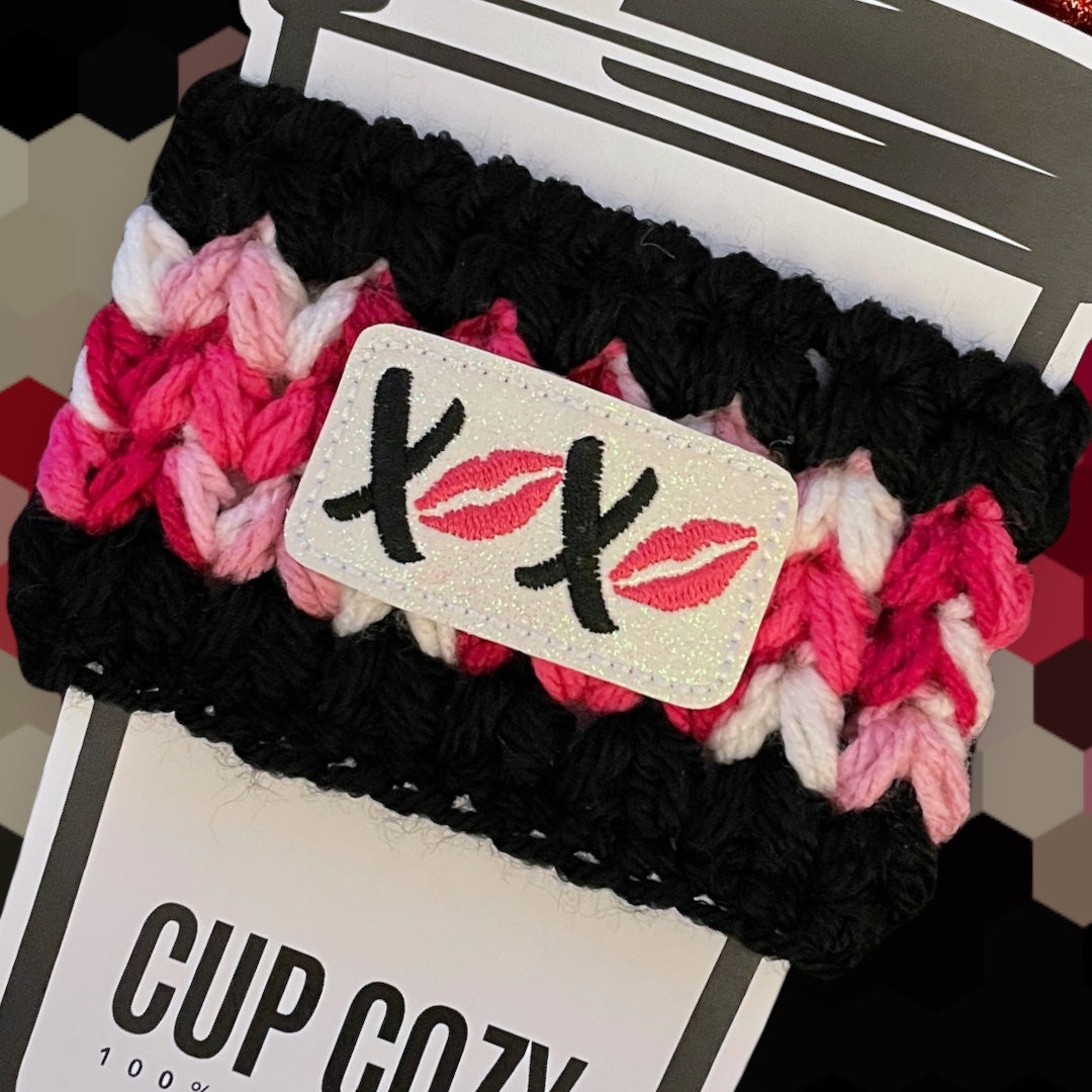 XOXO Pink & White Cup Cozy