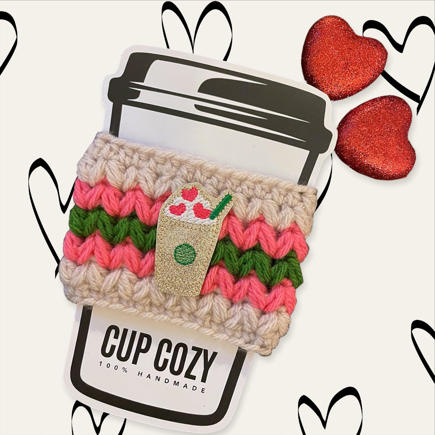 Valentine's Day Frap Cup Cozy