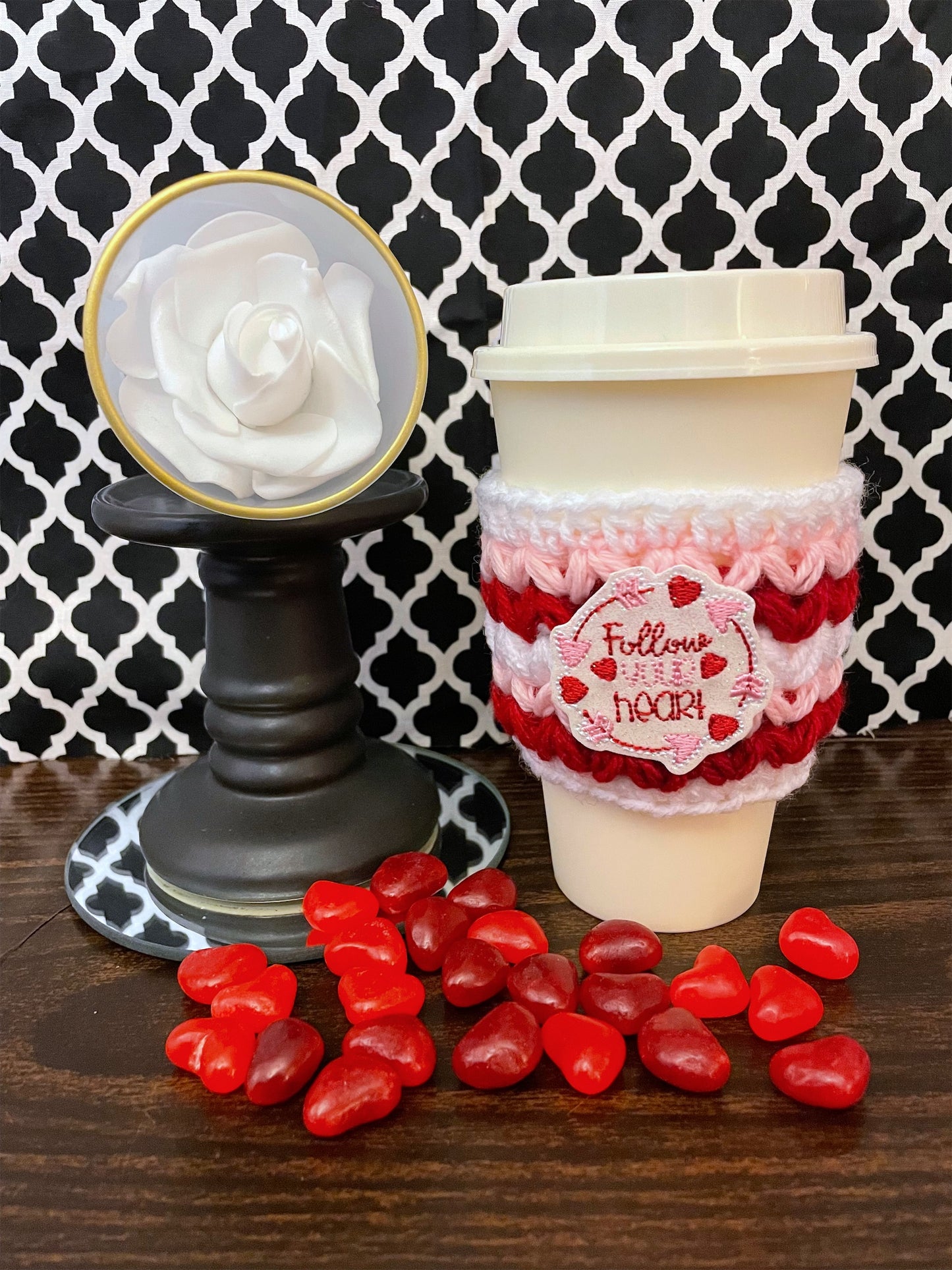 Follow Your Heart Cup Cozy